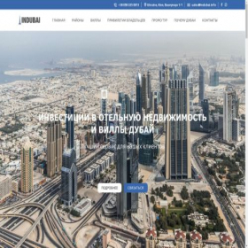 Скриншот главной страницы сайта indubai.info