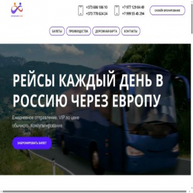 Скриншот главной страницы сайта infinitum-tour.com