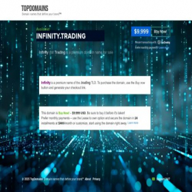 Скриншот главной страницы сайта infinity.trading