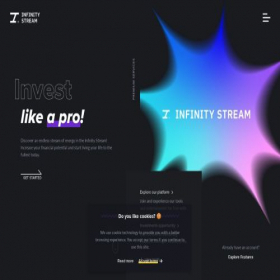 Скриншот главной страницы сайта infinitystream.live