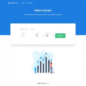 Скриншот главной страницы сайта inflationtool.com