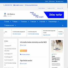 Скриншот главной страницы сайта info-master.uz