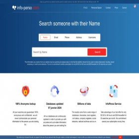 Скриншот главной страницы сайта info-perso.com