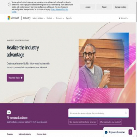 Скриншот главной страницы сайта info.microsoft.com