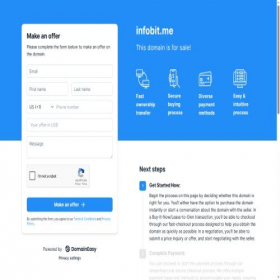 Скриншот главной страницы сайта infobit.me