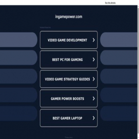 Скриншот главной страницы сайта ingamepower.com