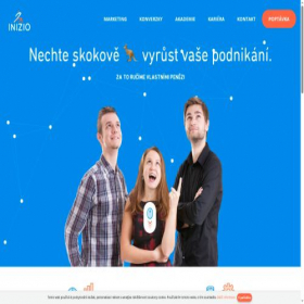 Скриншот главной страницы сайта inizio.cz
