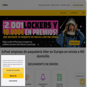 Скриншот главной страницы сайта inpost.es