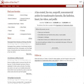 Скриншот главной страницы сайта insecure.ao3.org