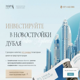 Скриншот главной страницы сайта insightcity.online