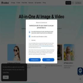 Скриншот главной страницы сайта insmind.com