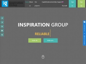 Скриншот главной страницы сайта inspiration-group.biz