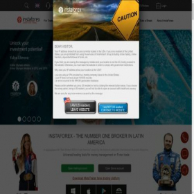 Скриншот главной страницы сайта instaforex.net