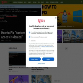 Скриншот главной страницы сайта installwindows10.com