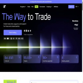 Скриншот главной страницы сайта instantfunding.com