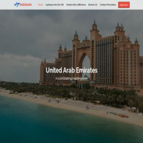 Скриншот главной страницы сайта instauae.ae