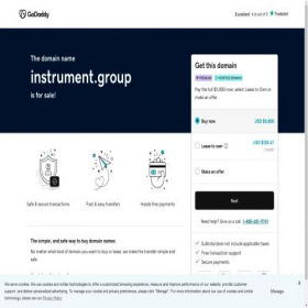 Скриншот главной страницы сайта instrument.group