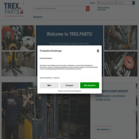 Скриншот главной страницы сайта int.trex.parts