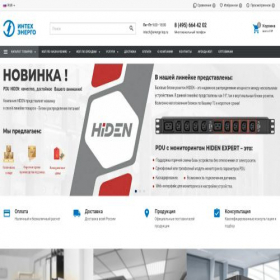 Скриншот главной страницы сайта intech-energo.ru
