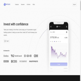Скриншот главной страницы сайта intelex.io