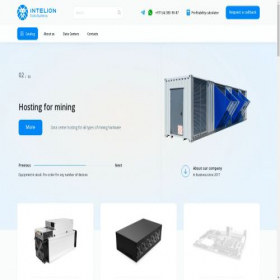 Скриншот главной страницы сайта intelionmine.com