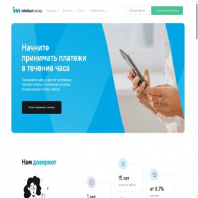 Скриншот главной страницы сайта intellectmoney.ru