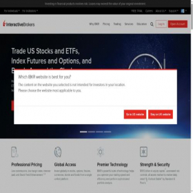 Скриншот главной страницы сайта interactivebrokers.co.uk
