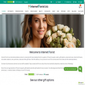Скриншот главной страницы сайта internetflorist.biz
