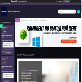 Скриншот главной страницы сайта intersoft24.satu.kz