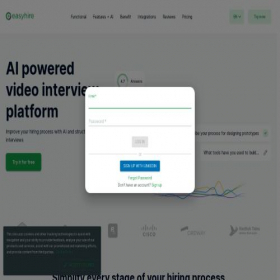 Скриншот главной страницы сайта interview.easyhire.me