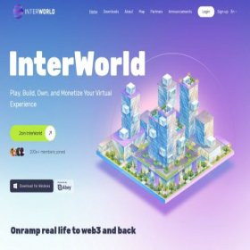 Скриншот главной страницы сайта interworld.io