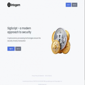 Скриншот главной страницы сайта intogem.com
