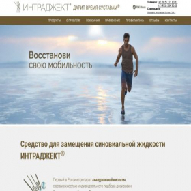 Скриншот главной страницы сайта intraject-official.ru