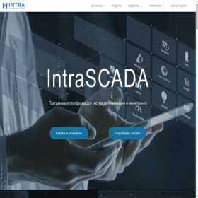 Скриншот главной страницы сайта intrascada.com