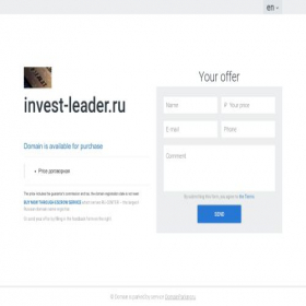 Скриншот главной страницы сайта invest-leader.ru