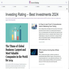 Скриншот главной страницы сайта invest-rating.com