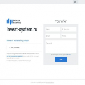 Скриншот главной страницы сайта invest-system.ru