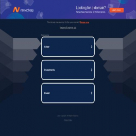 Скриншот главной страницы сайта invest-zone.cc