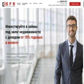 Скриншот главной страницы сайта invest.sfr.by