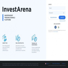 Скриншот главной страницы сайта investarena.com