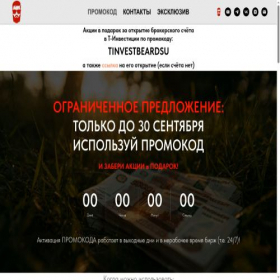 Скриншот главной страницы сайта investbeard.ru