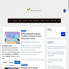 Скриншот главной страницы сайта investblog.io