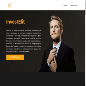 Скриншот главной страницы сайта investelit.pro