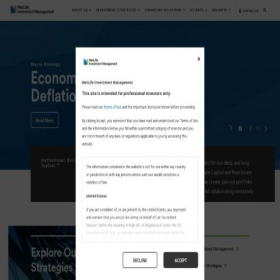Скриншот главной страницы сайта investments.metlife.com