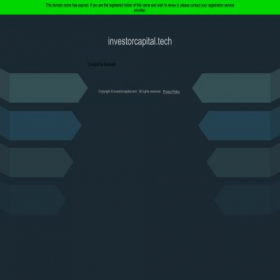 Скриншот главной страницы сайта investorcapital.tech