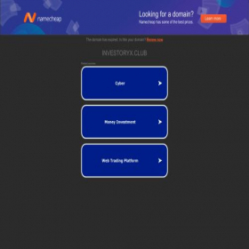 Скриншот главной страницы сайта investoryx.club