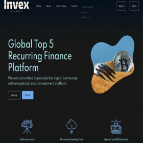 Скриншот главной страницы сайта invexfinance.com