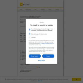 Скриншот главной страницы сайта ip-lookup.net