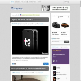 Скриншот главной страницы сайта iphonesia.ru