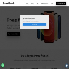 Скриншот главной страницы сайта iphoneswholesale.com